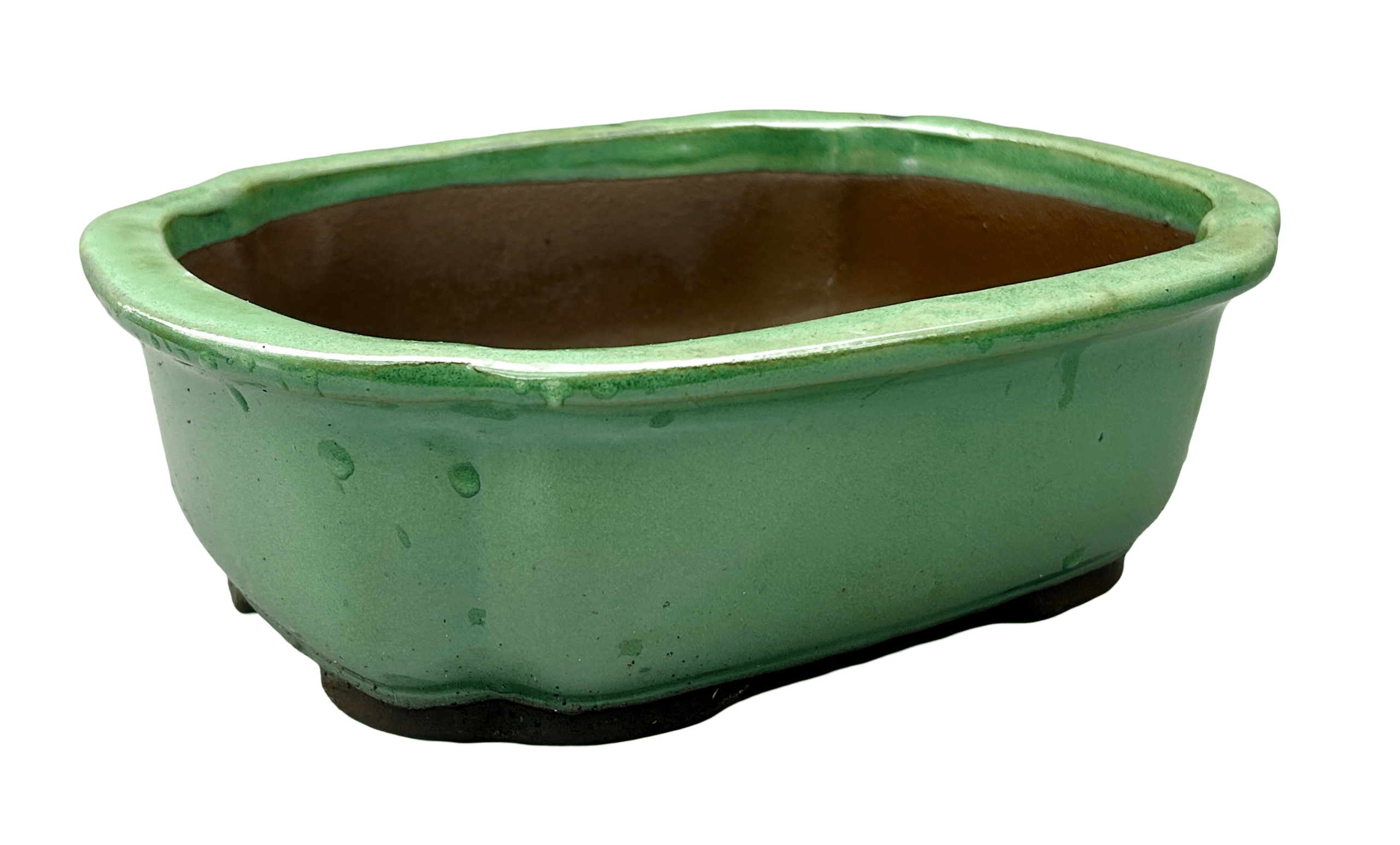 Rectangular Bonsai Pot Glazed - 24.5cm
