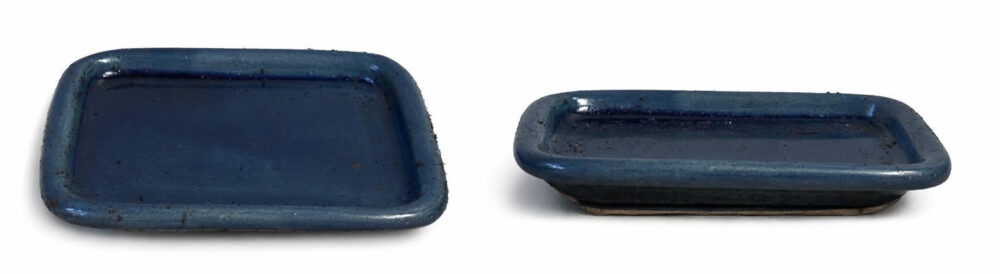 Bonsai Ceramic Drip Tray in Blue – 10cm