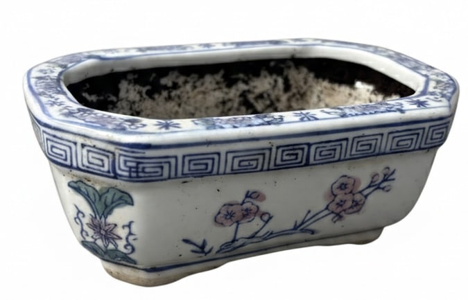 Used Ceramic Bonsai Pot – (14cm)