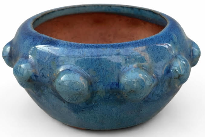 Used Ceramic Round Bonsai Pot – 12.5cm