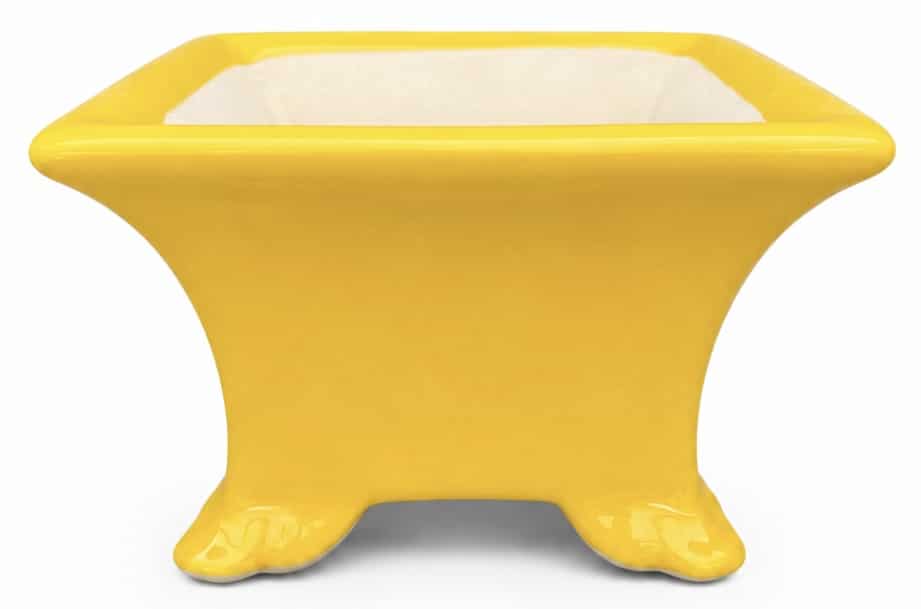 High Quality Glazed Ceramic Bonsai Pot – 11cm Square